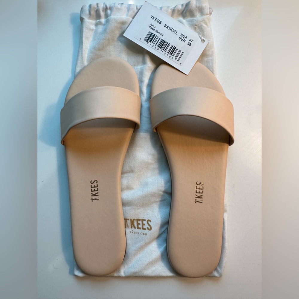 NWT! TKEES Alex in Rose Quartz, size 7 or 38, completely sold out, with dust bag - Picture 3 of 11